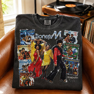 Boney M Disco Pop Washed T-shirt, Personalized Gifts For Music Lovers 05qhdt050826
