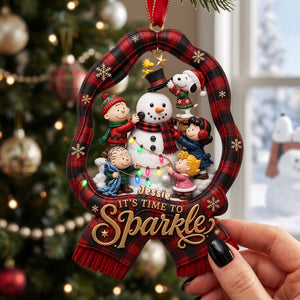 It's Time to Sparkle Acrylic Ornament - Personalized Christmas Gifts 02hata010826