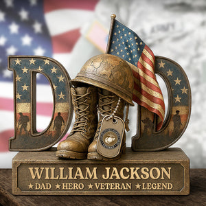 Veterans Military Acrylic Plaque- Personalized Gifts For Dad 05xqdt290425-Homacus