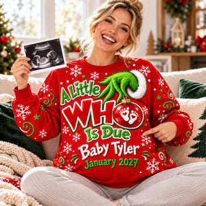 Pregnancy Christmas Sweater - Personalized Gifts For Her 02hulu161026