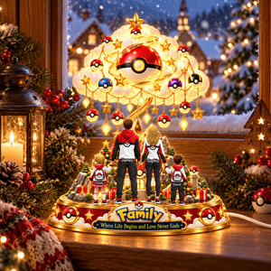 Colorful Creature Family Acrylic Light Box - Personalized Christmas Gifts For Family 01ohqn131026