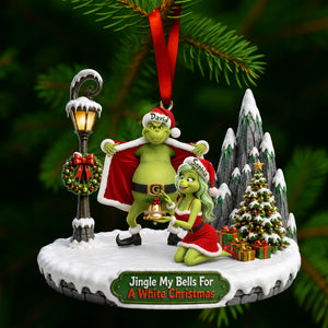 Merry Cheeky Couple Christmas Acrylic Ornament - Personalized Christmas Gifts For Couples 06ohlu140826