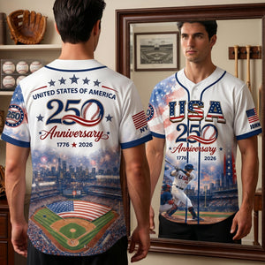 American 250 Baseball Jersey, Personalized Gifts For Sport Lovers 02qhlu250626