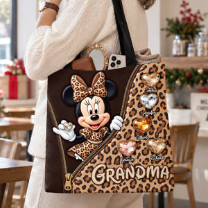 Leopard Heart Tote Bag - Personalized Gifts For Grandma 01paqn070926