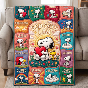 God Says I Am Blanket - Personalized Gifts For Christians 04PATN030726