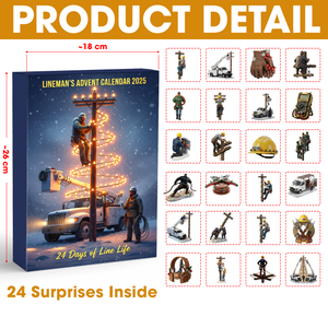 Personalized Gifts For Lineman Christmas Advent Calendar Blind Box 03namg311025