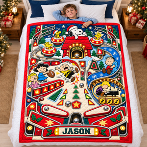 Retro Friends Pinball Adventure Blanket - Personalized Christmas Gifts 06haqn191026