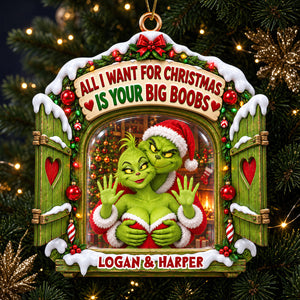 Cheeky Couple Holiday Ornament - Personalized Christmas Gifts For Couple 07ohdt071026