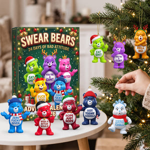 Colorful Naughty Bears Advent Calendar Blind Box - Personalized Christmas Gifts 04natn291026