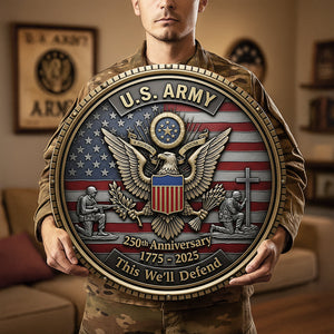 Military Wood Sign – Personalized 250th Anniversary Gift for Soldiers 04naqn070725