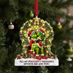 Naughty Couple Christmas Ornament - Personalized Gifts For Couple Christmas Ornament 02NALU220926