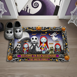 Welcome Creepy Family Doormat - Personalized Halloween Gifts For Family 04HULU030925