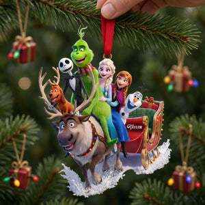 Dashing Through The Snow Acrylic Ornament - Personalized Gifts 04qhlu091026