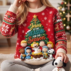 Jesus Is The Reason For The Season Ugly Sweater – Personalized Christmas Gifts For Christians Shirt 04HUTA010826