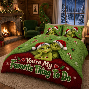 You Are My Favorite Thing To Do Quilt Bed Set - Personalized Gifts For Couple 07nalu170926
