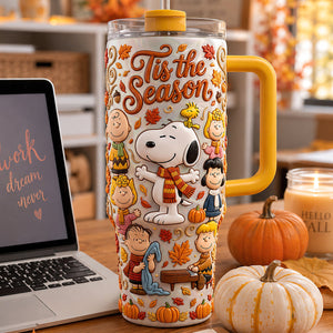 Tis The Season Tumbler With Handle - Personalized Gifts 01tydt240726