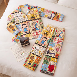 Lovely Characters Pajama Set - Personalized Gifts 01palu310726