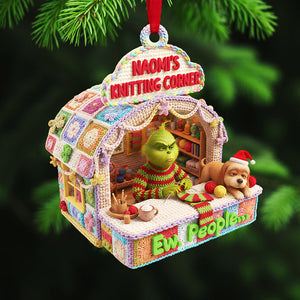 Personalized Gifts For Christmas, Knitting Corner Acrylic Ornament 03kita091025