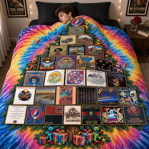 Grateful Dead Christmas Album Blanket - Personalized Gifts For Rock Lovers 02NATA071026