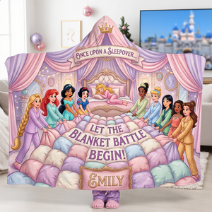 Let The Blanket Battle Begin! Lovely Fairy Tale Princesses Blanket - Personalized Christmas Gifts For Kids 04haqn191026