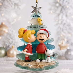 Sweet Kisses Couple Ornament - Personalized Gift For Couples 06NALU010826