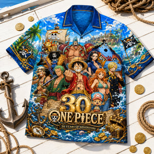 30 Years Of Adventure Hawaiian Shirt - Personalized Gifts For Anime Lovers 05nalu110626-Homacus