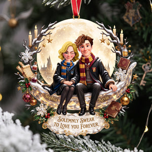 Forever Love Acrylic Ornament - Personalized Christmas Gifts For Couples 01tota051026