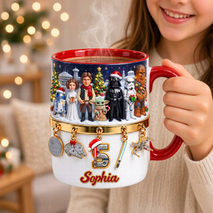 Warriors Merry Xmas In The Universe Accent Mug - Personalized Christmas Gifts 01tyqn280926