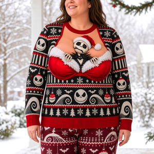 Fun Spooky Christmas Sweater - Personalized Gifts For Her 04tyqn121026