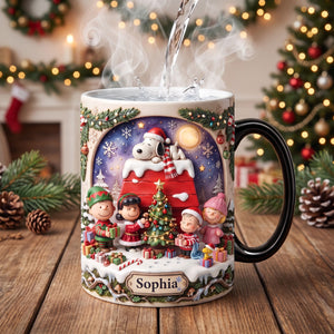Cozy Christmas Pup Magic Mug - Personalized Christmas Gifts 03tydh010826