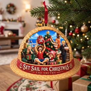 Set Sail For Christmas Adventure Ornament - Personalized Christmas Gifts 06hatn271026