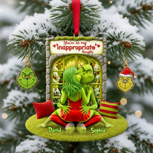 Mischievous Couple Acrylic Ornament - Personalized Christmas Gifts 01ohlu110826
