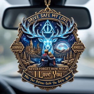 Drive Safe Reminder Car Ornament - Personalized Gifts For Couples 02PAQN140726
