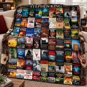 Horror Author Collection Blanket - Personalized Gifts For Horror Lovers Blanket 02HULU021026