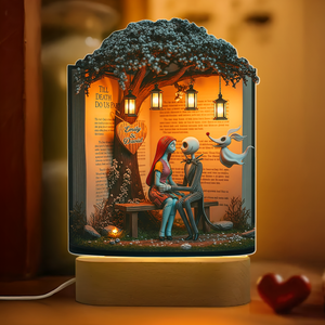 Horror Couple Led Light With Oval Base - Personalized Halloween Gifts 04PAPU160725