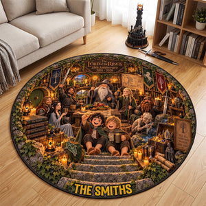 Epic Fantasy Feast Quilted Round Mat - Personalized Gifts For Fantasy Lovers 04natn230926