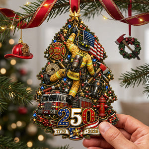 Proud Firefighter Ornament - Personalized Christmas Gifts 01nata250826