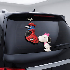 Hero And Puppy Car Decal - Personalized Gifts For Couple 03hulu050826