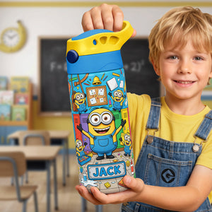 Back To School Kid Tumbler - Personalized Gifts For Kid Cartoon 12oz Colorful Kid Tumbler 06HATA290726