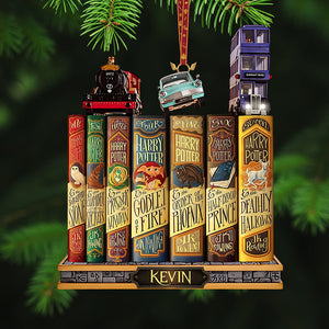 Books Collection Acrylic Christmas Ornament - Personalized Gifts 02kita031125