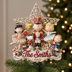 Merry Christmas Acrylic Christmas Tree Topper - Personalized Gifts For Family 05pgtn201026