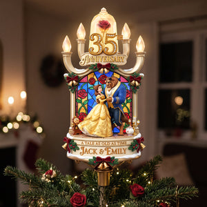 Enchanted Love 35th Anniversary Tree Topper - Personalized Christmas Gifts For Couple 07hata061026
