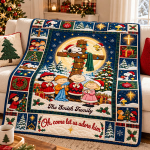 Christian Christmas Blanket - Personalized Gifts For Family 01ttlu011026