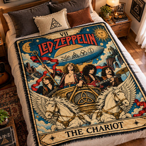 Led Zeppelin Hard Rock Tarot Card Blanket - Personalized Gifts For Music Lovers 06HULU281026