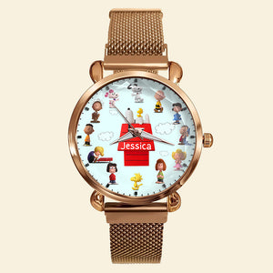 Cartoon Lover Mesh Strap Quartz Watch - Personalized Gifts For Family 01NAQN090725