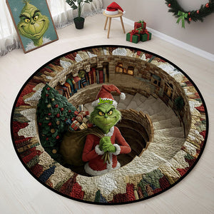 Personalized Gifts For Christmas, Green Monster Quilted Round Mat 05pgta291025