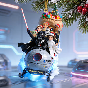 Scifi Snow Ride Christmas Ornament, Personalized Gifts For Family 04qhqn120926