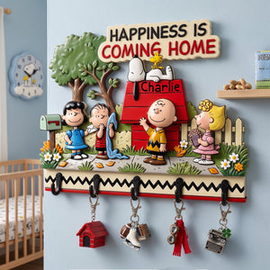 Happy Pups Key Hanger - Personalized Gifts For Family 05tylu150726
