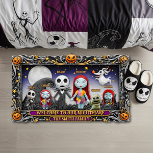 Welcome Creepy Family Doormat - Personalized Halloween Gifts For Family 04HULU030925