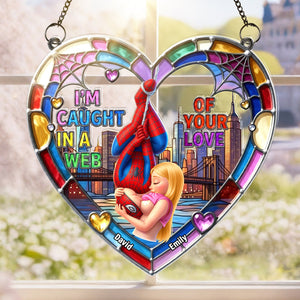 I'm Caught In A Web Of Your Love Suncatcher - Personalized Gifts For Couples 04huqn210726
